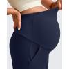 imageG4Free Maternity Athletic Shorts with Pockets Over The Belly Stretchy Workout Pants Pregnancy Wide Leg Bermuda CasualRoyal Blue
