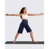 imageG4Free Maternity Athletic Shorts with Pockets Over The Belly Stretchy Workout Pants Pregnancy Wide Leg Bermuda CasualRoyal Blue