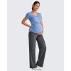 imageG4Free Maternity Dress Yoga Pants with Pockets Over The Belly Stretchy Work Slack Pregnancy Wide Leg Lounge TrousersDark Gray