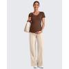 imageG4Free Maternity Dress Yoga Pants with Pockets Over The Belly Stretchy Work Slack Pregnancy Wide Leg Lounge TrousersLight Khaki