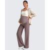 imageG4Free Maternity Dress Yoga Pants with Pockets Over The Belly Stretchy Work Slack Pregnancy Wide Leg Lounge TrousersTaupe