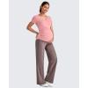imageG4Free Maternity Dress Yoga Pants with Pockets Over The Belly Stretchy Work Slack Pregnancy Wide Leg Lounge TrousersTaupe