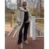 imageG4Free Maternity Pants Over The Belly Yoga Dress Work Pregnancy Pants Stretchy Lounge Wide Leg Trousers with PocketsBlack