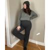 imageG4Free Maternity Pants Over The Belly Yoga Dress Work Pregnancy Pants Stretchy Lounge Wide Leg Trousers with PocketsBlack