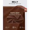 imageG4Free Maternity Pants Over The Belly Yoga Dress Work Pregnancy Pants Stretchy Lounge Wide Leg Trousers with PocketsDark Coffee