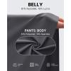 imageG4Free Maternity Pants Over The Belly Yoga Dress Work Pregnancy Pants Stretchy Lounge Wide Leg Trousers with PocketsDark Gray