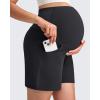 imageG4Free Maternity Shorts with Pockets Over The Belly Stretchy 6 Pregnancy Yoga Pants Athletic WorkoutBlack