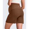 imageG4Free Maternity Shorts with Pockets Over The Belly Stretchy 6 Pregnancy Yoga Pants Athletic WorkoutDark Coffee