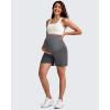 imageG4Free Maternity Shorts with Pockets Over The Belly Stretchy 6 Pregnancy Yoga Pants Athletic WorkoutDark Gray
