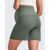 imageG4Free Maternity Shorts with Pockets Over The Belly Stretchy 6 Pregnancy Yoga Pants Athletic WorkoutGray Sage