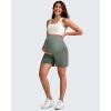 imageG4Free Maternity Shorts with Pockets Over The Belly Stretchy 6 Pregnancy Yoga Pants Athletic WorkoutGray Sage
