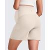 imageG4Free Maternity Shorts with Pockets Over The Belly Stretchy 6 Pregnancy Yoga Pants Athletic WorkoutLight Khaki