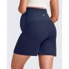 imageG4Free Maternity Shorts with Pockets Over The Belly Stretchy 6 Pregnancy Yoga Pants Athletic WorkoutRoyal Blue
