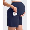 imageG4Free Maternity Shorts with Pockets Over The Belly Stretchy 6 Pregnancy Yoga Pants Athletic WorkoutRoyal Blue