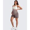 imageG4Free Maternity Shorts with Pockets Over The Belly Stretchy 6 Pregnancy Yoga Pants Athletic WorkoutTaupe