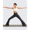 imageG4Free Ribbed Flare Yoga Pants for Women High Waisted Bell Bottom Leggings Tummy Control PetiteRegularTallBlack