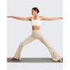 imageG4Free Ribbed Flare Yoga Pants for Women High Waisted Bell Bottom Leggings Tummy Control PetiteRegularTallLight Khaki