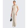 imageG4Free Ribbed Flare Yoga Pants for Women High Waisted Bell Bottom Leggings Tummy Control PetiteRegularTallLight Khaki