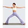 imageG4Free Ribbed Flare Yoga Pants for Women High Waisted Bell Bottom Leggings Tummy Control PetiteRegularTallPurple