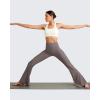 imageG4Free Ribbed Flare Yoga Pants for Women High Waisted Bell Bottom Leggings Tummy Control PetiteRegularTallTaupe