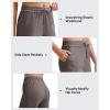 imageG4Free Ribbed Wide Leg Yoga Pants for Women Drawstring Elastic Waist Loose Casual Capris with PocketsTaupe