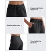 imageG4Free Ribbed Wide Leg Yoga Pants for Women with Pockets Drawstring High Waist Casual Lounge Pants PetiteRegularTallBlack