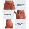 imageG4Free Ribbed Wide Leg Yoga Pants for Women with Pockets Drawstring High Waist Casual Lounge Pants PetiteRegularTallBurnt Orange