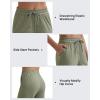 imageG4Free Ribbed Wide Leg Yoga Pants for Women with Pockets Drawstring High Waist Casual Lounge Pants PetiteRegularTallGray Olive