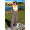 imageG4Free Ribbed Wide Leg Yoga Pants for Women with Pockets Drawstring High Waist Casual Lounge Pants PetiteRegularTallTaupe