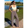 imageG4Free Ribbed Wide Leg Yoga Pants for Women with Pockets Drawstring High Waist Casual Lounge Pants PetiteRegularTallTaupe