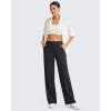 imageG4Free ShiftReady Women Trousers Yoga Pants with Pockets Wide Leg Stretchy Dress Pant Work Slack PetiteRegularTallBlack