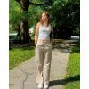 imageG4Free ShiftReady Women Trousers Yoga Pants with Pockets Wide Leg Stretchy Dress Pant Work Slack PetiteRegularTallLight Khaki