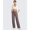 imageG4Free ShiftReady Women Trousers Yoga Pants with Pockets Wide Leg Stretchy Dress Pant Work Slack PetiteRegularTallTaupe