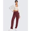 imageG4Free ShiftReady Yoga Pants Women High Waist Dress Work Pants with Pockets Wide Leg Business Casual Trousers 28quot30quot32quotDark Burgundy