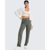 imageG4Free ShiftReady Yoga Pants Women High Waist Dress Work Pants with Pockets Wide Leg Business Casual Trousers 28quot30quot32quotGray Sage