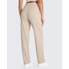 imageG4Free ShiftReady Yoga Pants Women High Waist Dress Work Pants with Pockets Wide Leg Business Casual Trousers 28quot30quot32quotLight Khaki