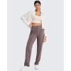 imageG4Free ShiftReady Yoga Pants Women High Waist Dress Work Pants with Pockets Wide Leg Business Casual Trousers 28quot30quot32quotTaupe