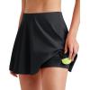 imageG4Free Tennis Skirts for Women Elastic Waist Pleated Casual Athletic Golf Pickleball Skorts with PocketsBlack