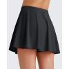 imageG4Free Tennis Skirts for Women Elastic Waist Pleated Casual Athletic Golf Pickleball Skorts with PocketsBlack