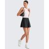 imageG4Free Tennis Skirts for Women Elastic Waist Pleated Casual Athletic Golf Pickleball Skorts with PocketsBlack