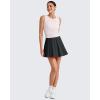 imageG4Free Tennis Skirts for Women Elastic Waist Pleated Casual Athletic Golf Pickleball Skorts with PocketsBlack