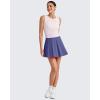 imageG4Free Tennis Skirts for Women Elastic Waist Pleated Casual Athletic Golf Pickleball Skorts with PocketsDusky Purple