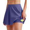 imageG4Free Tennis Skirts for Women Elastic Waist Pleated Casual Athletic Golf Pickleball Skorts with PocketsDusky Purple