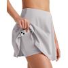 imageG4Free Tennis Skirts for Women Elastic Waist Pleated Casual Athletic Golf Pickleball Skorts with PocketsGrey