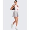 imageG4Free Tennis Skirts for Women Elastic Waist Pleated Casual Athletic Golf Pickleball Skorts with PocketsGrey