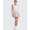 imageG4Free Tennis Skirts for Women Elastic Waist Pleated Casual Athletic Golf Pickleball Skorts with PocketsGrey