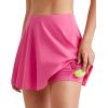 imageG4Free Tennis Skirts for Women Elastic Waist Pleated Casual Athletic Golf Pickleball Skorts with PocketsRose Pink