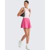 imageG4Free Tennis Skirts for Women Elastic Waist Pleated Casual Athletic Golf Pickleball Skorts with PocketsRose Pink