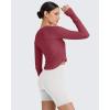 imageG4Free UPF 50 Rash Guard for Women Long Sleeve Workout Tops Lightweight Sun Shirts UV Protection Athletic HikingBurgundy
