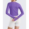 imageG4Free UPF 50 Rash Guard for Women Long Sleeve Workout Tops Lightweight Sun Shirts UV Protection Athletic HikingDark Purple